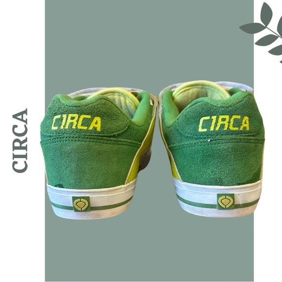 🛍️3/$40 Circa skater Shoe Runner Green Wide Lace Up Velcro Closure Size 8.5 - Picture 5 of 9